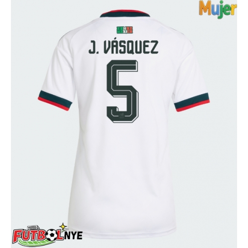 Camiseta México Johan Vasquez #5 Visitante Equipación para mujer Mundial 2026 manga corta